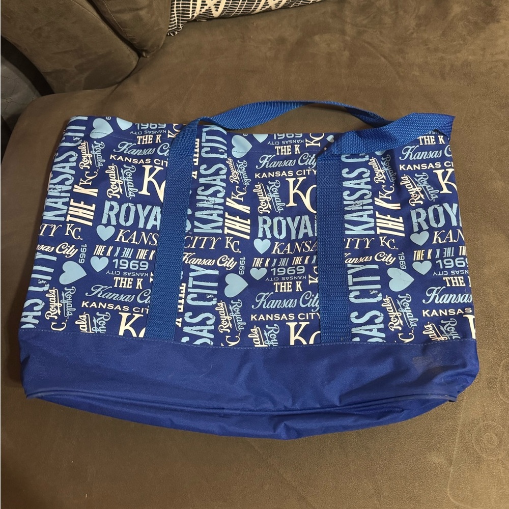MLB Blue Tote Bag with Typographic Design